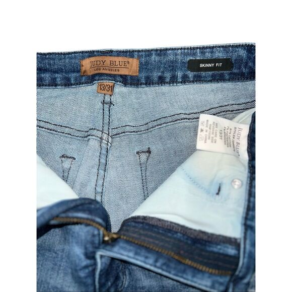 Judy Blue Size 13/31 High Rise Control Top Vintage Skinny Jeans JB88679 Petite - Picture 6 of 9